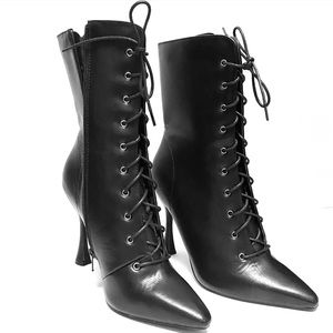 Truffle Collection Lace-Front Ankle Boots